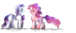Size: 3400x1500 | Tagged: safe, artist:applepie200, pinkie pie, rarity, g4, crying