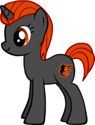 Size: 267x350 | Tagged: safe, oc, oc only, pony, unicorn, baltimare, baltimore orioles, baseball, mlb