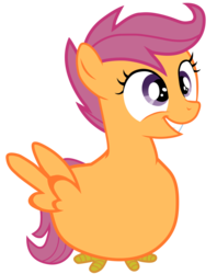 Size: 900x1135 | Tagged: artist needed, safe, scootaloo, g4, scootachicken, simple background, transparent background, vector
