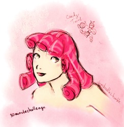 Size: 1280x1313 | Tagged: safe, artist:demdoodles, candy twirl, human, g4, 30 minute art challenge, humanized