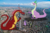 Size: 1600x1063 | Tagged: safe, artist:hawk9mm, artist:silentmatten, artist:somerandomminion, artist:thatguy1945, basil, spike, twilight sparkle, dragon, kaiju, pony, unicorn, g4, .svg available, city, cityscape, giant pony, giantess, macro, scenery, spikezilla, svg, tokyo, tokyo skytree, unicorn twilight, vector