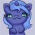 Size: 50x50 | Tagged: safe, artist:steedburst, princess luna, g4, animated, female, filly, fourth wall, gif for breezies, icon, licking, lowres, picture for breezies, solo, woona, younger