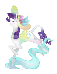 Size: 618x800 | Tagged: safe, artist:bryanna, rarity, classical unicorn, g4, clothes, horn, leonine tail, no more ponies at source, unshorn fetlocks