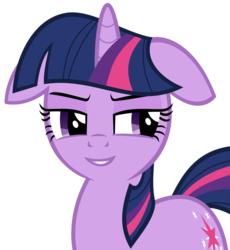 Size: 3000x3254 | Tagged: safe, artist:the smiling pony, edit, twilight sparkle, g4, inverted mouth, reaction image, simple background, skeptical, smiling, transparent background, vector