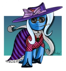 Size: 2303x2504 | Tagged: safe, artist:berlioz-ii, trixie, pony, unicorn, g4, clothes, female, hat, mare, solo