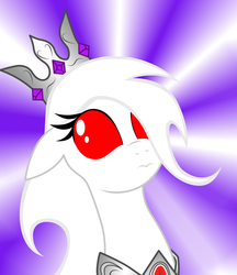 Size: 989x1145 | Tagged: safe, artist:somashield, oc, oc only, oc:pandora, collar, crown, female, floppy ears, jewelry, mare, regalia, shocked, shocked expression, solo, surprised