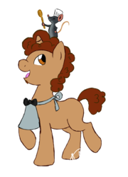 Size: 1079x1501 | Tagged: safe, artist:redflamekitty44, disney, linguine, pixar, ponified, ratatouille, remy