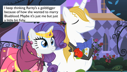 Size: 1280x720 | Tagged: safe, prince blueblood, rarity, g4, confession, pony confession