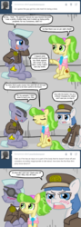 Size: 641x1798 | Tagged: safe, artist:ficficponyfic, chickadee, ms. peachbottom, oc, oc:blue bird, oc:ham-hooves, cyoa:peachbottom's quest, g4, cyoa, tumblr