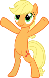 Size: 6280x10005 | Tagged: safe, artist:up1ter, applejack, earth pony, pony, g4, absurd resolution, bipedal, cute, female, hatless, hug, jackabetes, mare, missing accessory, simple background, solo, transparent background, vector