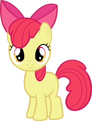 Size: 1024x1345 | Tagged: safe, artist:itchykitchy, apple bloom, g4, :3, cute, female, looking at you, simple background, smiling, solo, transparent background, vector