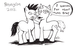 Size: 864x570 | Tagged: safe, artist:full-on-zombie, ponified, sweet bro and hella jeff