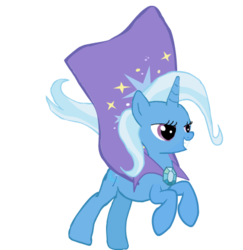 Size: 417x429 | Tagged: safe, artist:explouder, trixie, g4, jumping, pronking
