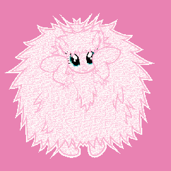 Size: 600x600 | Tagged: safe, artist:php94, edit, oc, oc only, oc:fluffle puff, pony, animated, bipedal, caramelldansen, cute, flufflebetes, fluffy, looking at you, ocbetes, pink background, simple background, smiling, solo