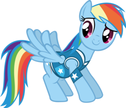 Size: 4616x3942 | Tagged: dead source, safe, artist:waranto, rainbow dash, pegasus, pony, g4, winter wrap up, clothes, female, mare, scene interpretation, simple background, solo, spread wings, transparent background, vector, vest, weather team, wings, winter wrap up vest