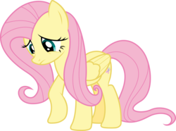 Size: 6195x4617 | Tagged: safe, artist:cherrygrove, fluttershy, pegasus, pony, g4, absurd resolution, female, looking down, sad, simple background, solo, transparent background, vector