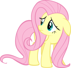 Size: 3519x3331 | Tagged: safe, artist:iamadinosaurrarrr, fluttershy, pegasus, pony, g4, female, floppy ears, folded wings, look of betrayal, looking away, mare, simple background, solo, transparent background, vector, wings