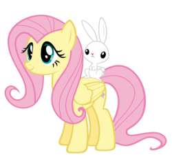 Size: 5000x4700 | Tagged: safe, artist:austiniousi, angel bunny, fluttershy, g4, absurd resolution, simple background, transparent background, vector