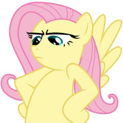 Size: 3078x3079 | Tagged: safe, artist:ambits, fluttershy, pegasus, pony, dragonshy, g4, .ai available, fluttershy is not amused, high res, simple background, solo, transparent background, unamused, vector