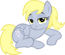 Size: 9792x8242 | Tagged: safe, artist:battlefieldbrony, derpy hooves, pegasus, pony, g4, absurd resolution, bedroom eyes, female, mare, simple background, solo, transparent background, underp, vector