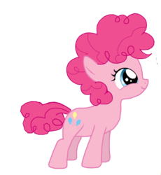 Size: 492x534 | Tagged: safe, artist:fillypinkiepie, pinkie pie, earth pony, pony, g4, female, filly, happy, smiling, solo, younger