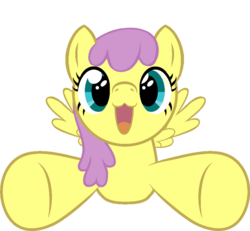 Size: 1171x1080 | Tagged: safe, artist:dafrenchbrony, parasol, pegasus, pony, g4, :3, female, filly, incoming hug, looking at you, mare, open mouth, simple background, smiling, solo, spread wings, transparent background, underhoof, wings, younger