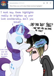 Size: 500x699 | Tagged: safe, artist:tenaflyviper, rarity, human, pony, unicorn, g4, crossover, gravity falls, male, pokémon, robbie valentino