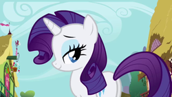 Size: 640x360 | Tagged: safe, screencap, rarity, pony, unicorn, g4, butt, female, looking at you, mare, plot, solo