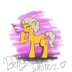 Size: 800x800 | Tagged: safe, artist:fas saae, earth pony, pony, betty white, ponified