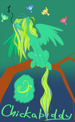 Size: 700x1139 | Tagged: safe, artist:calicopikachu, artist:madmax, oc, oc only, oc:chickabiddy, pegasus, pony