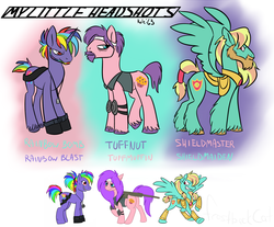 Size: 1667x1382 | Tagged: safe, artist:calicopikachu, oc, oc only, oc:rainbow blast, pony, rule 63, shieldmaiden, tuffmuffin