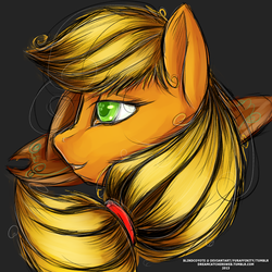 Size: 1000x1000 | Tagged: safe, artist:blindcoyote, applejack, earth pony, pony, g4, female, profile, solo