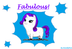 Size: 814x557 | Tagged: safe, artist:roodypoo, rarity, fluffy pony, g4, fluffy pony original art, rarifluff