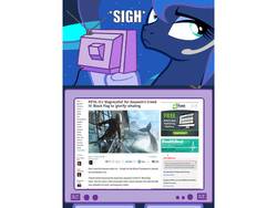 Size: 960x720 | Tagged: safe, princess luna, whale, gamer luna, g4, assassin's creed, exploitable meme, peta, tv meme