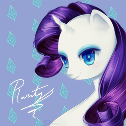 Size: 680x680 | Tagged: safe, artist:dutroux, rarity, pony, g4, female, portrait, solo