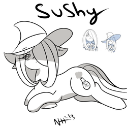 Size: 900x900 | Tagged: artist needed, safe, earth pony, pony, cute, hat, little witch academia, ponified, sucy manbavaran, witch hat