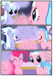 Size: 1741x2500 | Tagged: safe, artist:pyruvate, aloe, cloudchaser, pinkie pie, comic:the usual, g4, comic