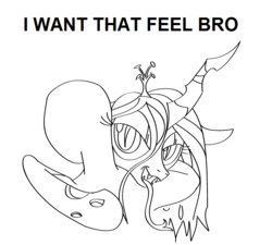 Size: 714x642 | Tagged: safe, queen chrysalis, human, g4, feels, image macro, tongue out