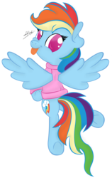 Size: 1239x1964 | Tagged: safe, artist:hamatte, rainbow dash, g4, clothes, sweater