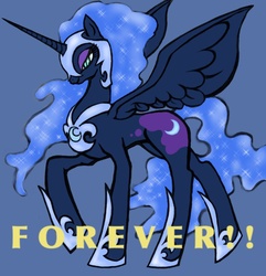 Size: 770x800 | Tagged: safe, artist:(kari), nightmare moon, pony, g4, female, pixiv, simple background, solo