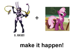 Size: 768x552 | Tagged: safe, cheerilee, g4, d. violet, exploitable meme, make it happen, skullgirls