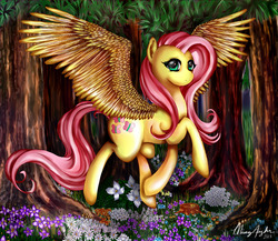 Size: 2300x2000 | Tagged: safe, artist:missyasylum, fluttershy, g4, flower