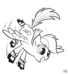 Size: 800x870 | Tagged: safe, artist:olegsavoskin, rainbow dash, g4, roller skates