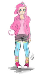 Size: 699x1141 | Tagged: safe, artist:prodigymysoul, pinkie pie, human, g4, converse, humanized, shoes