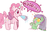 Size: 600x386 | Tagged: dead source, safe, artist:pinkieinprivate, pinkie pie, oc, oc:lizombie, earth pony, pony, zombie, g4, duo, fake wings, grave, gravestone, hat, party hat, party horn, simple background, white background