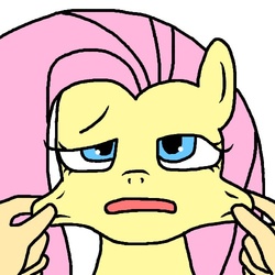 Size: 500x500 | Tagged: safe, fluttershy, human, g4, pinch