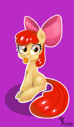 Size: 550x948 | Tagged: safe, artist:kaliptro, apple bloom, earth pony, pony, g4, :p, female, needs more saturation, smiling, solo, tongue out