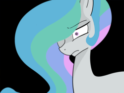 Size: 789x592 | Tagged: safe, artist:klondike, princess celestia, pony, g4, female, reaction image, solo, unamused