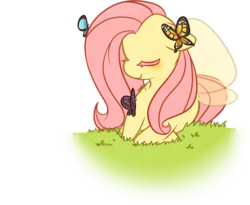 Size: 542x445 | Tagged: safe, artist:oujikitsu, fluttershy, butterfly, flutter pony, g4