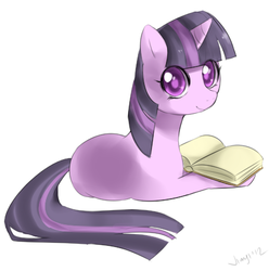 Size: 441x444 | Tagged: safe, artist:jiayi, twilight sparkle, pony, unicorn, g4, book, cute, female, simple background, solo, twiabetes, unicorn twilight, white background